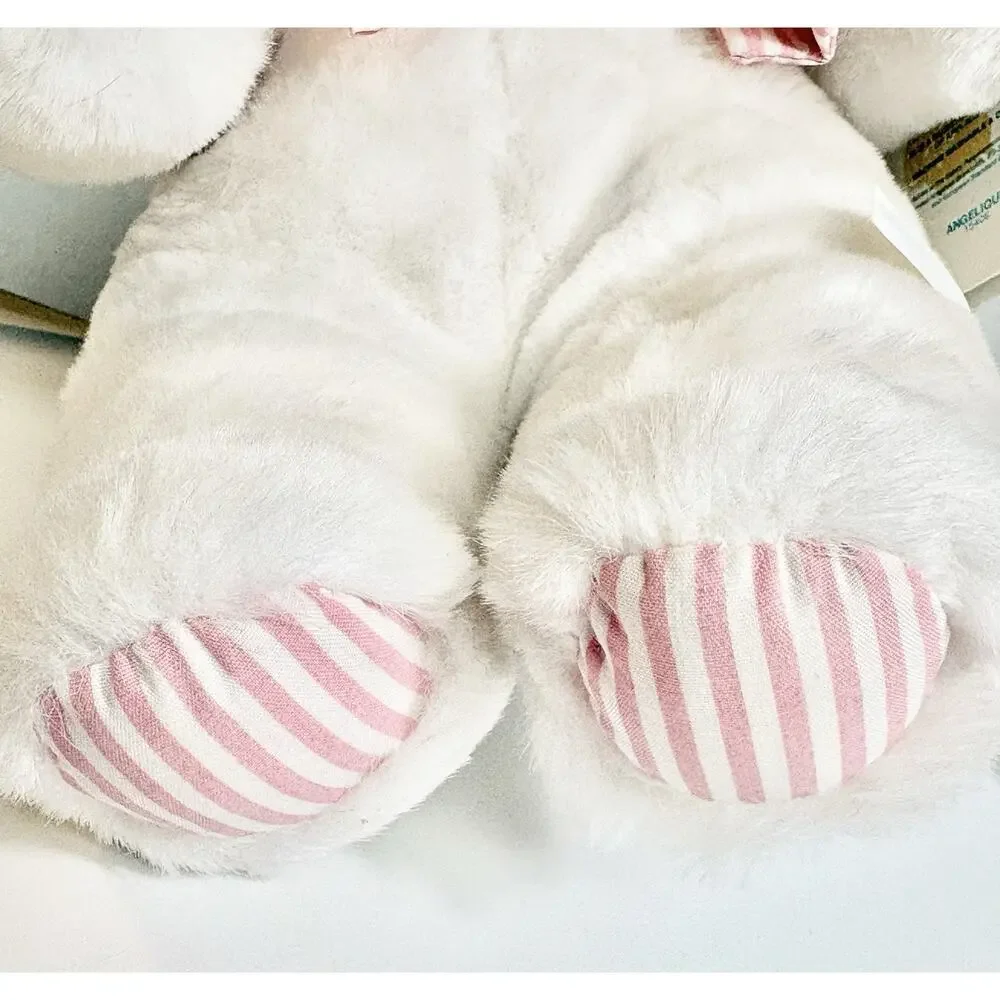 Vtg Baby Applause Teddy Bear Angelique Les Petits White NEW Tags Squeaks 12